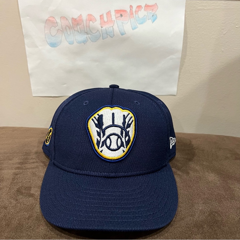 New Era Milwaukee Brewers 2022 Spring Training Hat 59FIFTY Fitted Sz 7 3/4 RARE